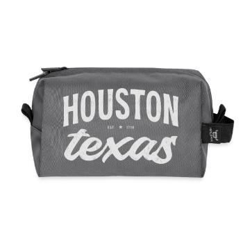 Houston Texas - Recycled Toiletry Zip Bag - anthracite - Front