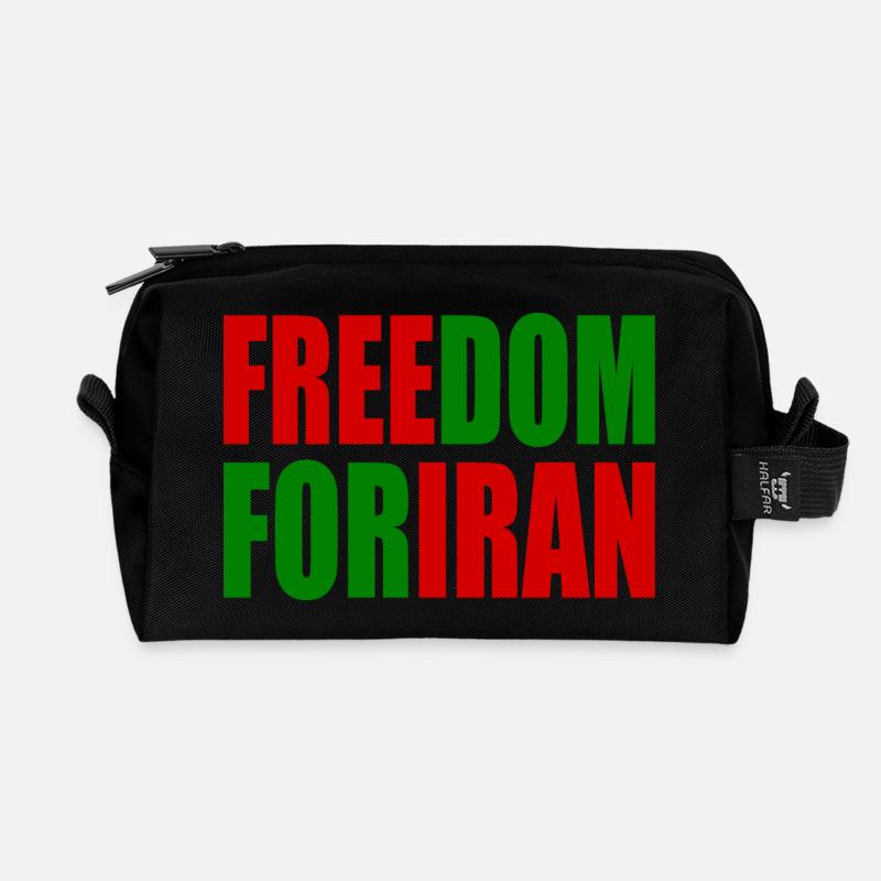 Freedom for iran - Recycelte Kulturtasche - Schwarz