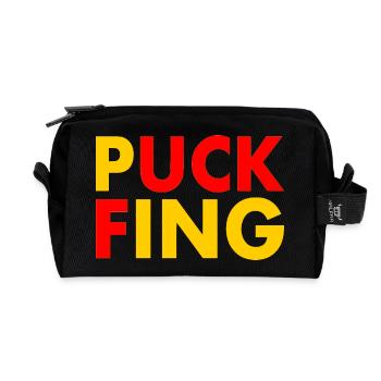 Puck fing - Recycled Toiletry Zip Bag - black - Front