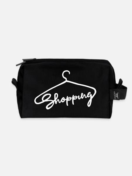 Shopping / Kleiderbügel / Mode / Fashion / Einkauf - Recycelte Kulturtasche - Schwarz