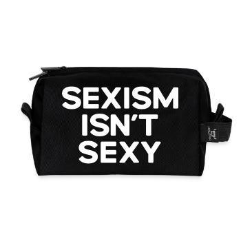 Sexismus ist nicht sexy - Recycelte Kulturtasche - Schwarz - Vorne