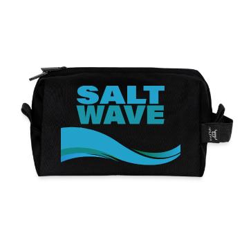 SALT WAVE - Recycelte Kulturtasche - Schwarz - Vorne