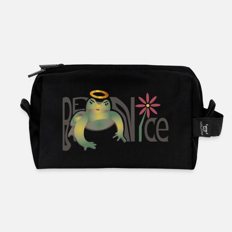Soyez gentil - Trousse de toilette en tissu recyclé - noir