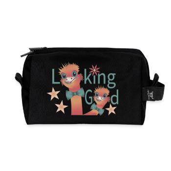 Looking good - Recycled Toiletry Zip Bag - black - Front