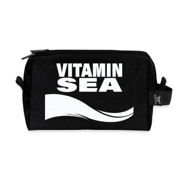 VITAMIN SEA - Recycled Toiletry Zip Bag - black - Front