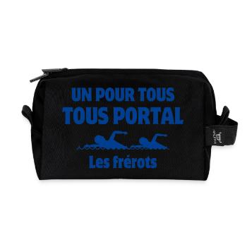 natation, super nageur, handisport - Trousse de toilette en tissu recyclé - noir - Devant