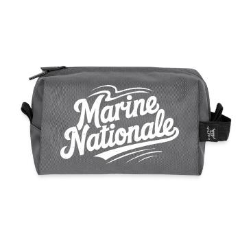 Marine Nationale - Trousse de toilette en tissu recyclé - anthracite - Devant