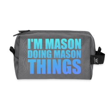I'm Mason Doing Mason Things - Trousse de toilette en tissu recyclé - anthracite - Devant