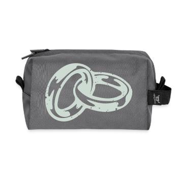 wedding rings - Recycled Toiletry Zip Bag - anthracite - Front