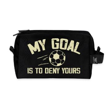My goal is to deny yours - Recycled Toiletry Zip Bag - black - Front