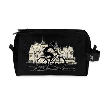 Radfahrer - Recycelte Kulturtasche - Schwarz - Vorne