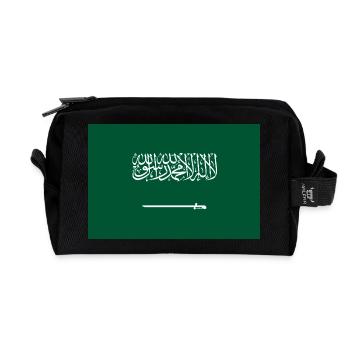 Saudi Arabia - Recycled Toiletry Zip Bag - black - Front