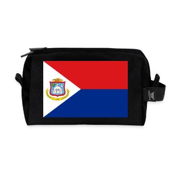 Saint-Martin - Trousse de toilette en tissu recyclé - noir - Devant