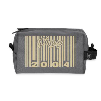 Jahrgang 2004 Barcode 2004: Jahr 2025. - Recycelte Kulturtasche - Anthrazit - Vorne