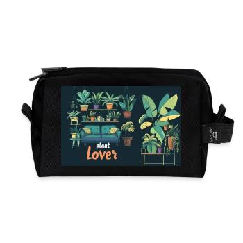 Plant lover - Recycelte Kulturtasche - Schwarz - Vorne