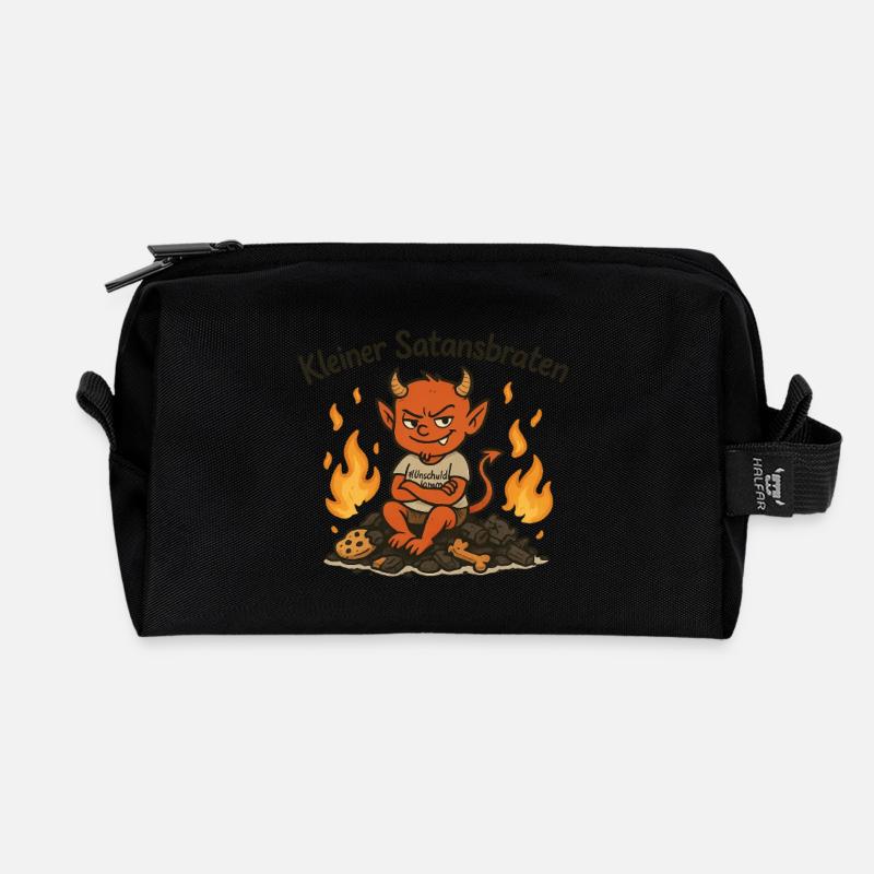 Kleiner Satansbraten - Recycelte Kulturtasche - Schwarz