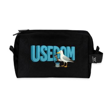 A seagull paints Usedom beautifully - Recycled Toiletry Zip Bag - black - Front
