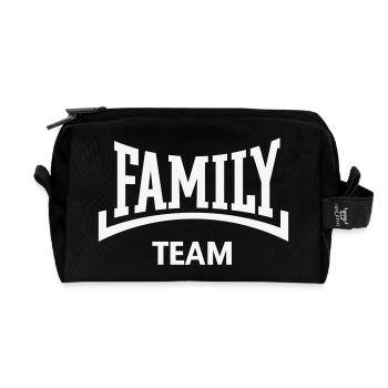 Family Team (Familie / Konkav / White) - Recycelte Kulturtasche - Schwarz - Vorne