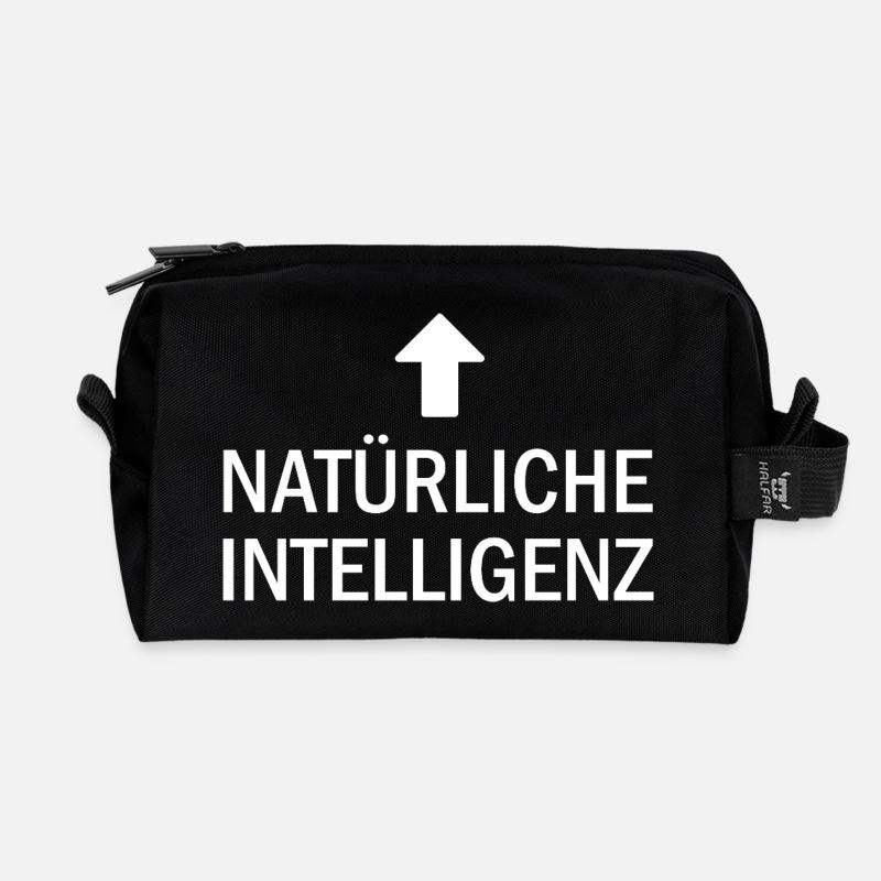 Natürliche Intelligenz lustige KI AI Sprüche - Recycelte Kulturtasche - Schwarz