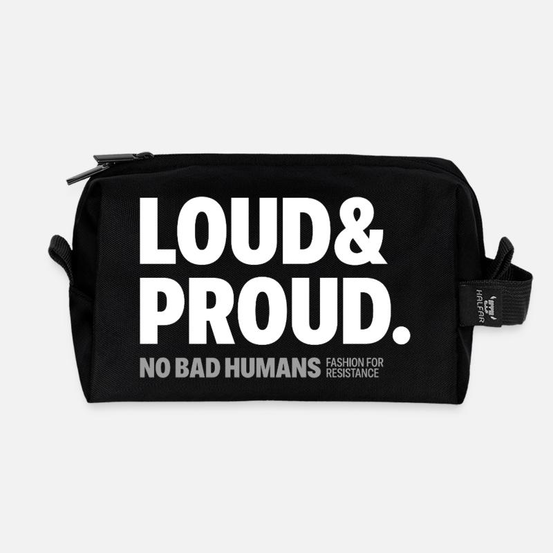 Loud&Proud - Recycelte Kulturtasche - Schwarz
