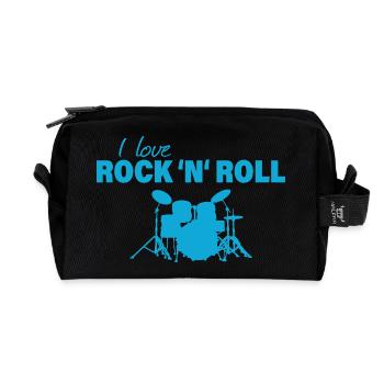 ROCK `N` ROLL - Recycelte Kulturtasche - Schwarz - Vorne