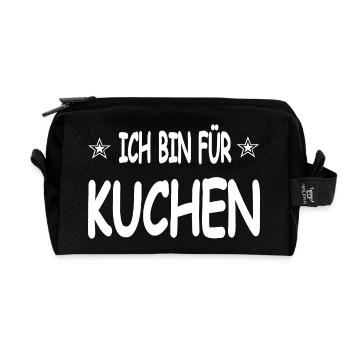 Kuchen - Recycelte Kulturtasche - Schwarz - Vorne