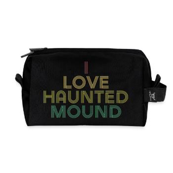 I Love Haunted Mound BF Shirt Distressed Retro - Recycelte Kulturtasche - Schwarz - Vorne