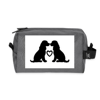 Cocker Spaniel - Recycled Toiletry Zip Bag - anthracite - Front
