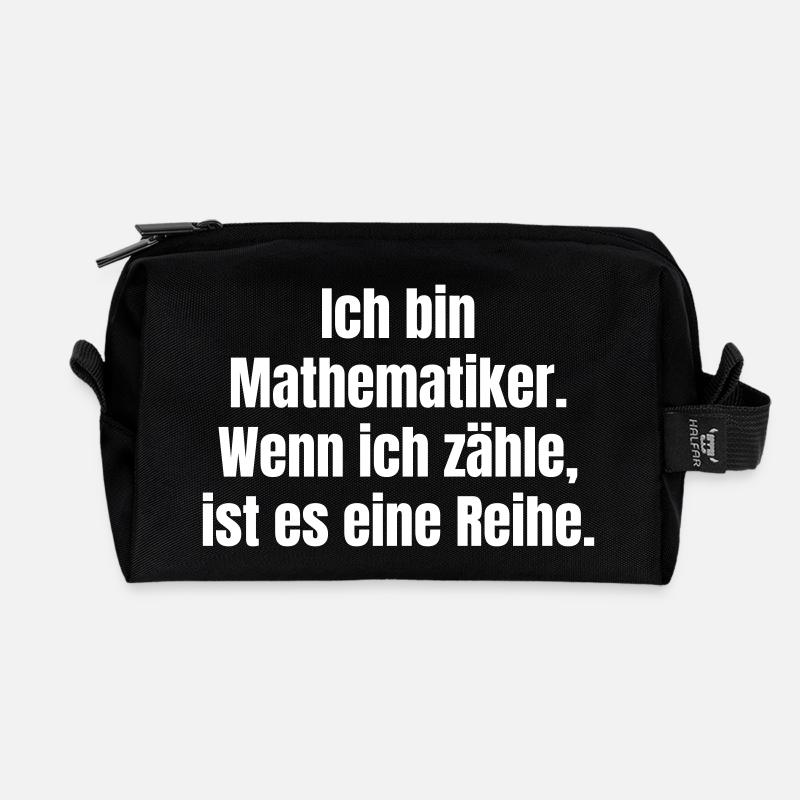 I'm a mathematician: Counting series - Recycled Toiletry Zip Bag - black