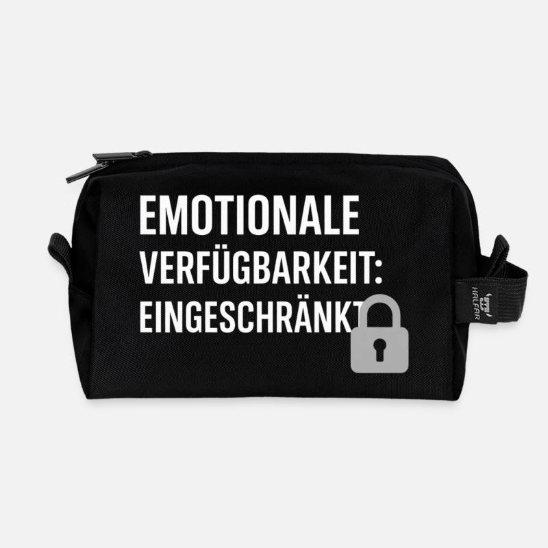Eingeschränkte Emotionale Verfügbarkeit - Recycelte Kulturtasche - Schwarz