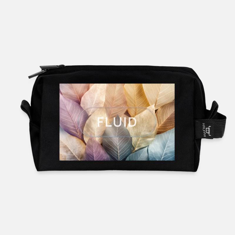 fluid – minimalistisches Glas Design - Recycelte Kulturtasche - Schwarz