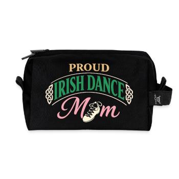 Irish Dance Step-dancing Celtic Fan - Recycled Toiletry Zip Bag - black - Front