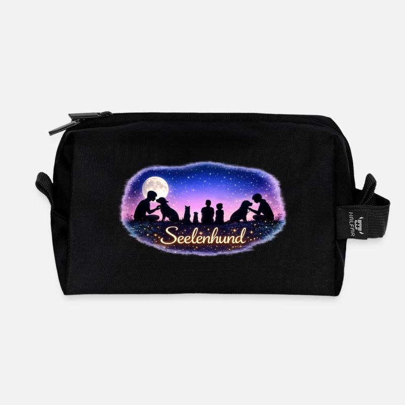 Seelenhund Hundeliebe - Recycelte Kulturtasche - Schwarz