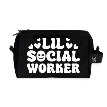 Assistant social Quota Lil Assistant social Travail social - Trousse de toilette en tissu recyclé - noir - Devant