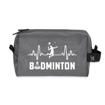 Badminton - Recycled Toiletry Zip Bag - anthracite - Front