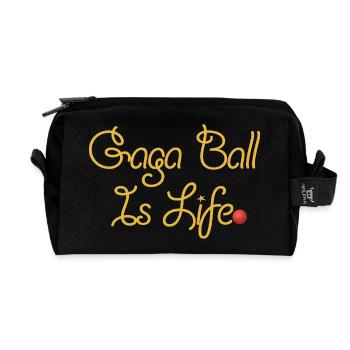 Gaga Ball est un scénario en or de la vie - Trousse de toilette en tissu recyclé - noir - Devant