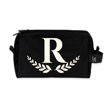 r - Recycled Toiletry Zip Bag - black - Front