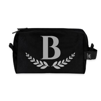 B - Recycelte Kulturtasche - Schwarz - Vorne