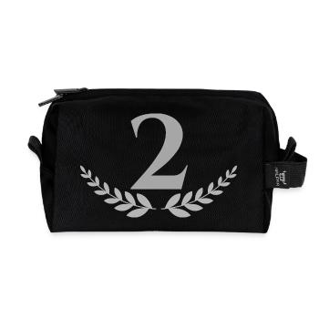 2 - Recycled Toiletry Zip Bag - black - Front