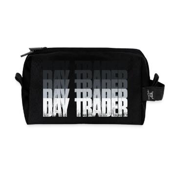 Day Trader Stock Market Stock Market Trader - Recycled Toiletry Zip Bag - black - Front