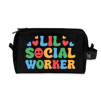 Assistant social Quota Lil Assistant social Travail social - Trousse de toilette en tissu recyclé - noir - Devant