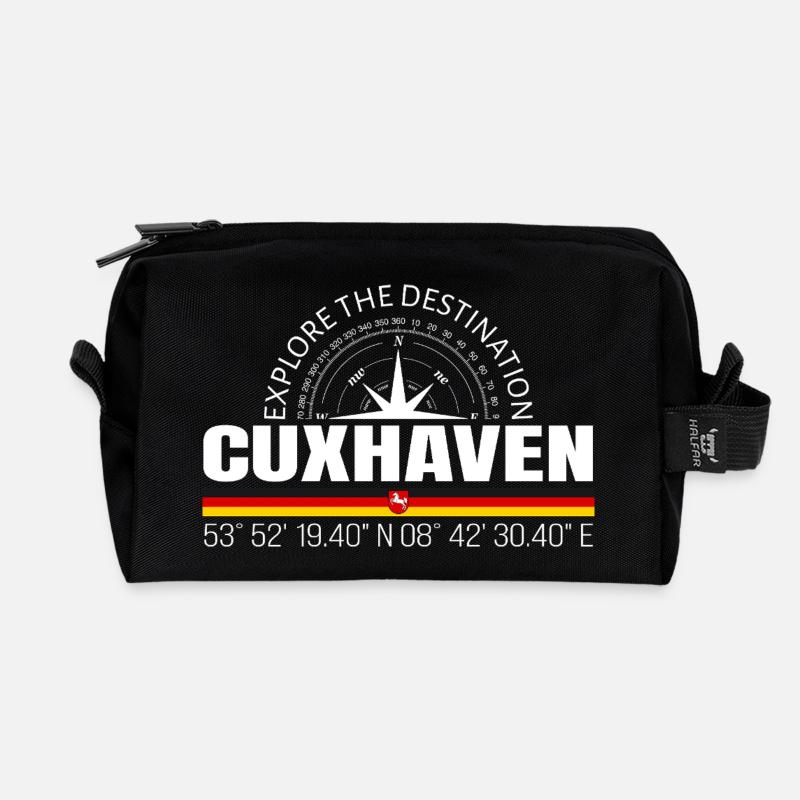 Cuxhaven - Recycled Toiletry Zip Bag - black