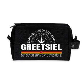 Greetsiel - Recycelte Kulturtasche - Schwarz - Vorne