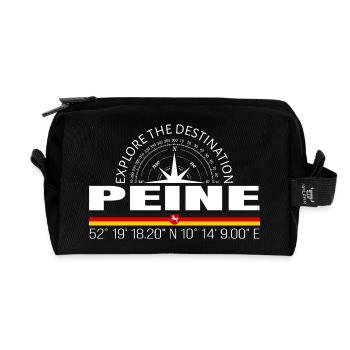 Peine - Trousse de toilette en tissu recyclé - noir - Devant
