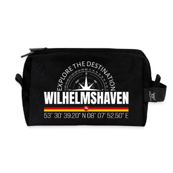 Wilhelmshaven - Recycelte Kulturtasche - Schwarz - Vorne
