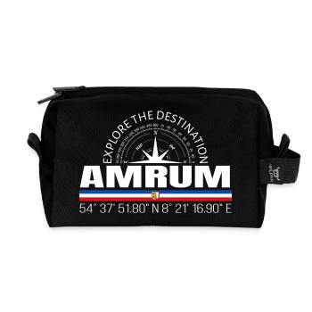 Amrum - Trousse de toilette en tissu recyclé - noir - Devant