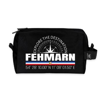 Fehmarn - Recycelte Kulturtasche - Schwarz - Vorne