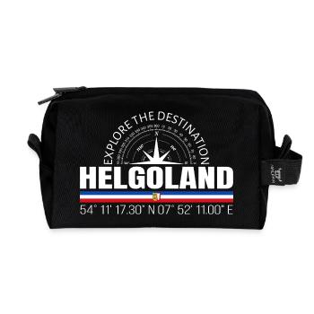 Helgoland - Recycelte Kulturtasche - Schwarz - Vorne