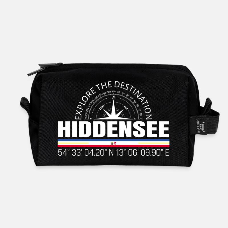 Hiddensee - Recycelte Kulturtasche - Schwarz
