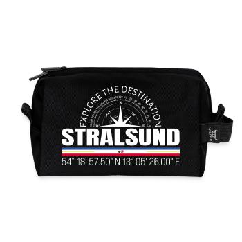 Stralsund - Recycelte Kulturtasche - Schwarz - Vorne
